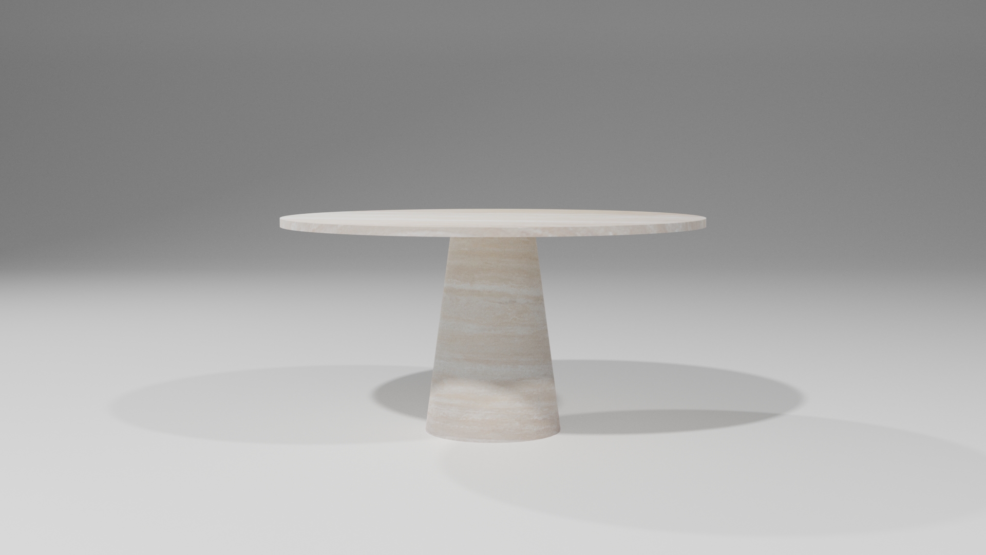 Travertin Eettafel Rond Travertin Classico Romano Beige Creme Splendore Stone